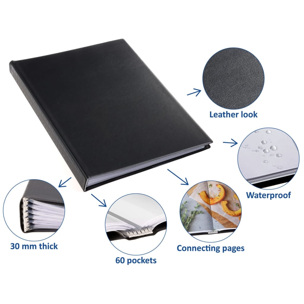 Album de prezentare A4, 60 buzunare, negru
