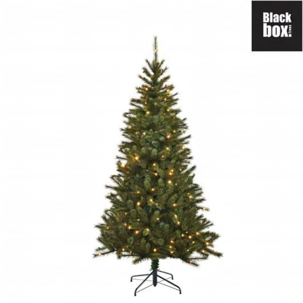 Afbeelding Black Box Trees - Kingston kerstboom LED groen - h215xd117cm door Vidaxl.nl