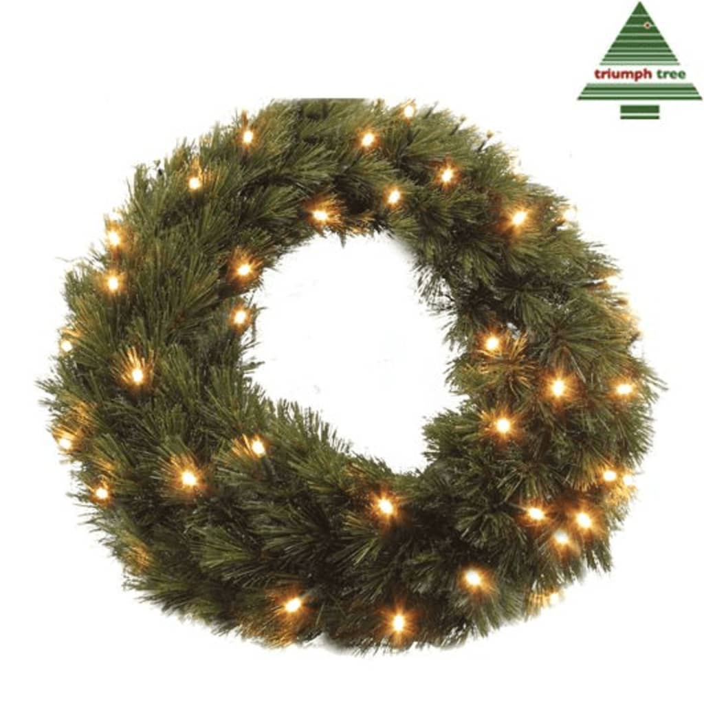 Triumph Tree - Forest frosted pine krans LED groen - d60cm