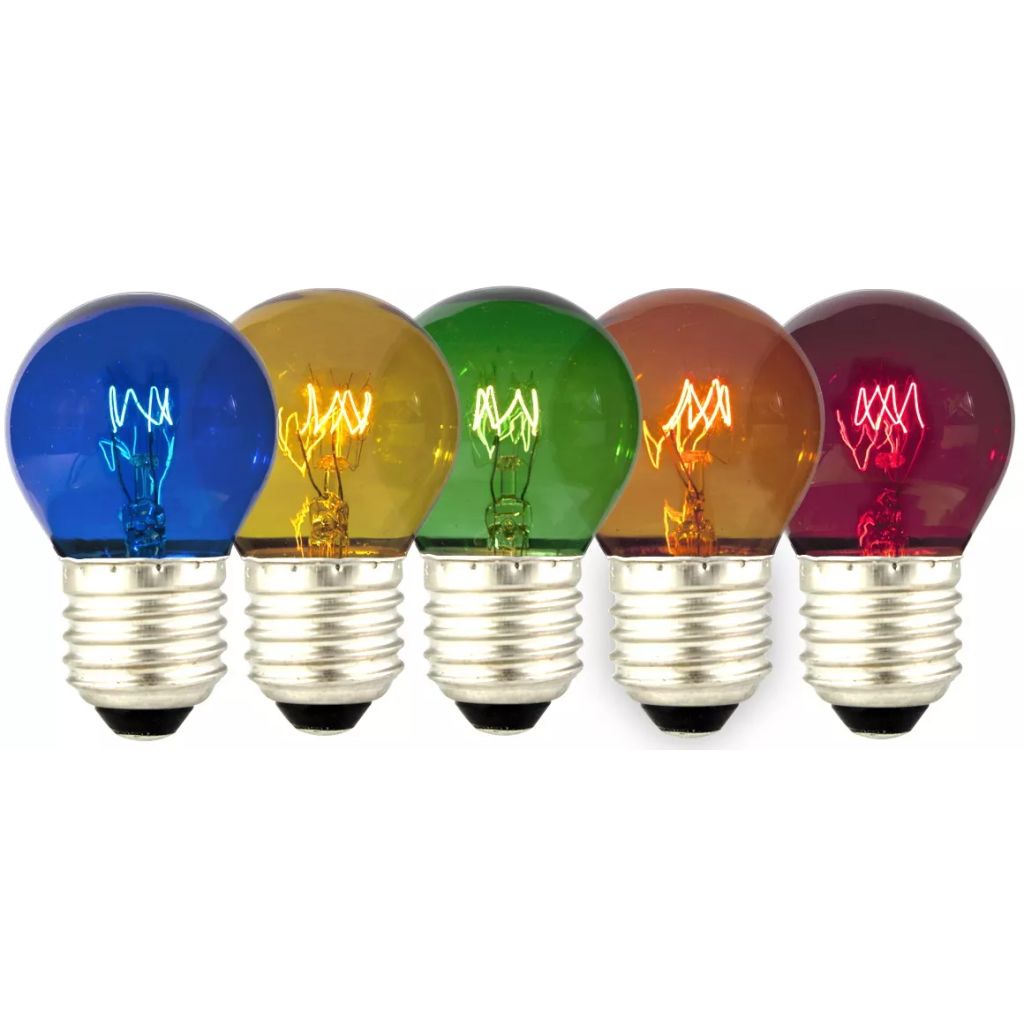 Calex Party Kogellamp pakket gekleurd 15W E27 5 kleuren