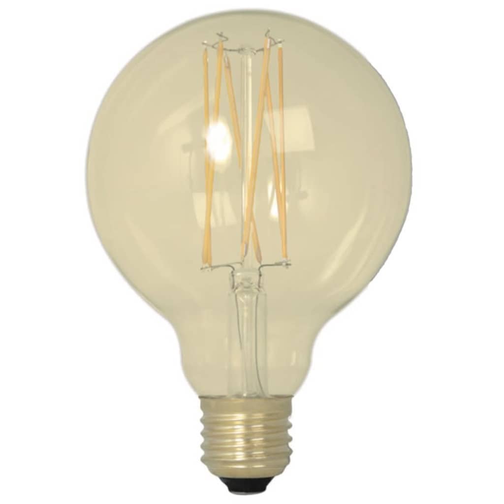Calex LED volglas LangFilament Globelamp 240V 4W 320lm E27 GLB80, Goud 2100K Dimbaar