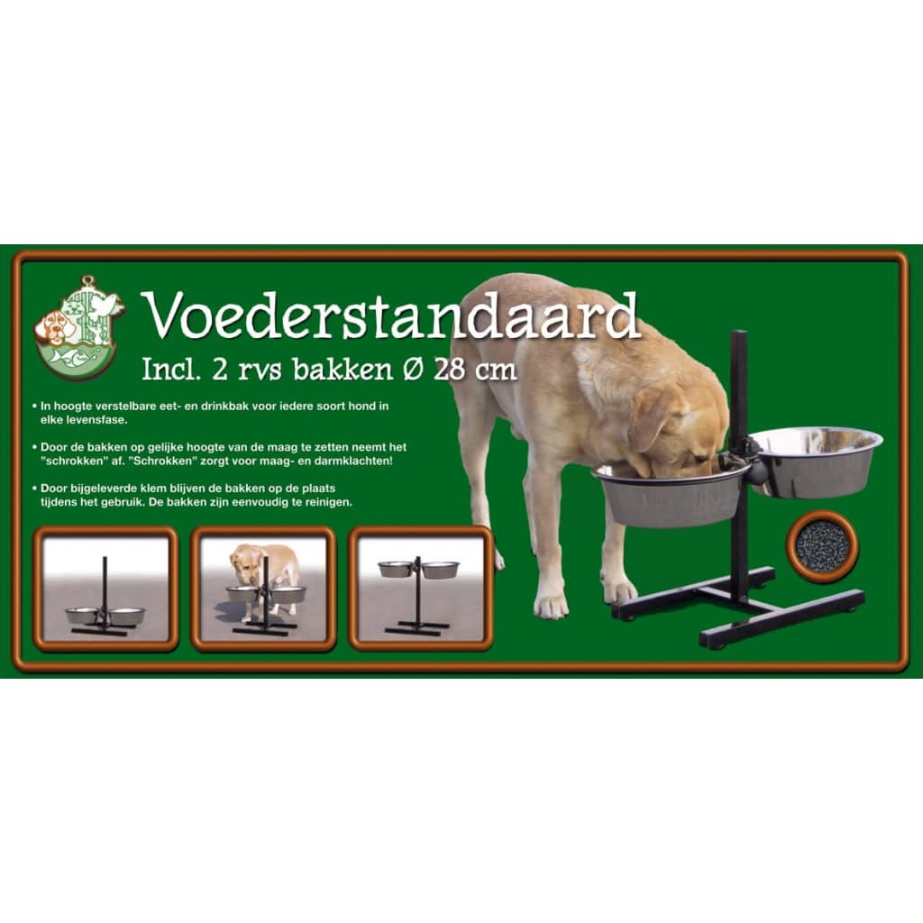 Afbeelding H-standaard met bakken door Vidaxl.nl