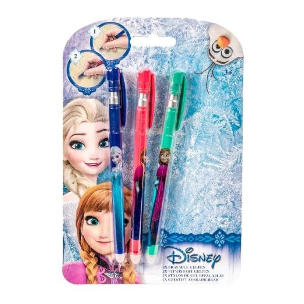 Slammer gelpennen Frozen uitwisbaar 3 stuks