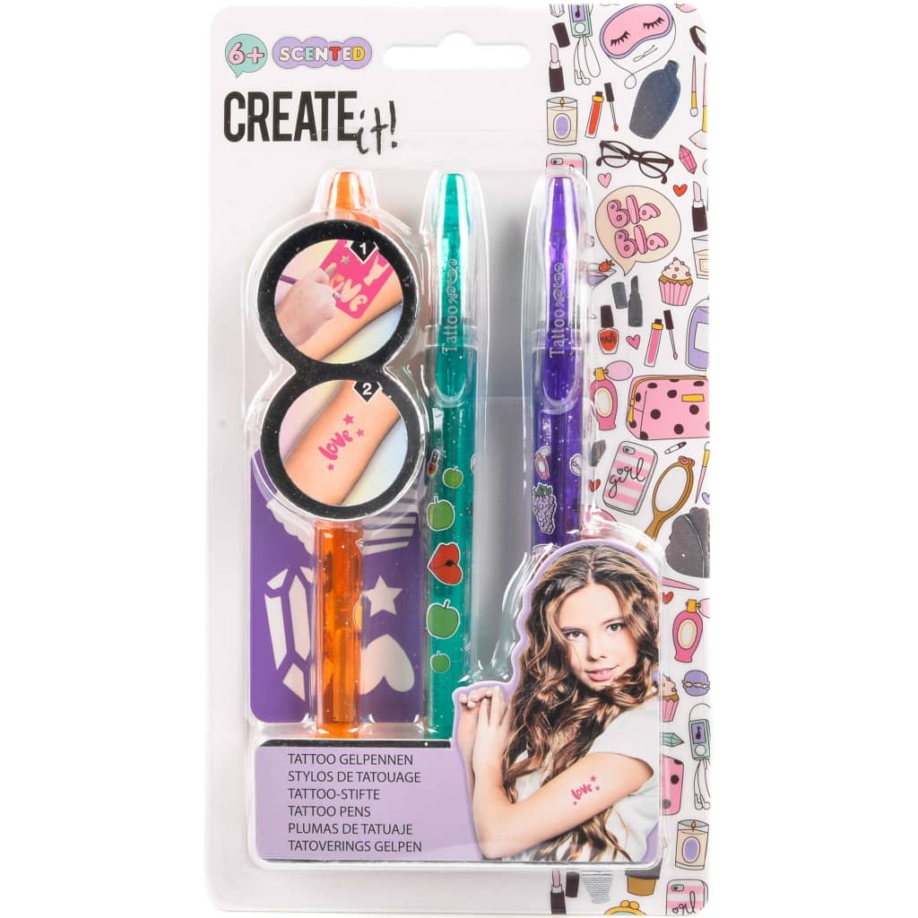 Create It! Create It! Create It! tattooset Scented 3-delig meisjes