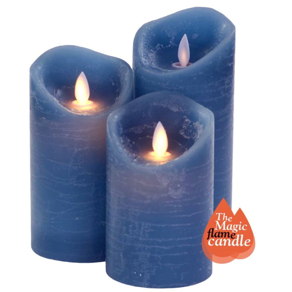 Afbeelding Magic Flame kaars 76x178 mm jeans timer door Vidaxl.nl