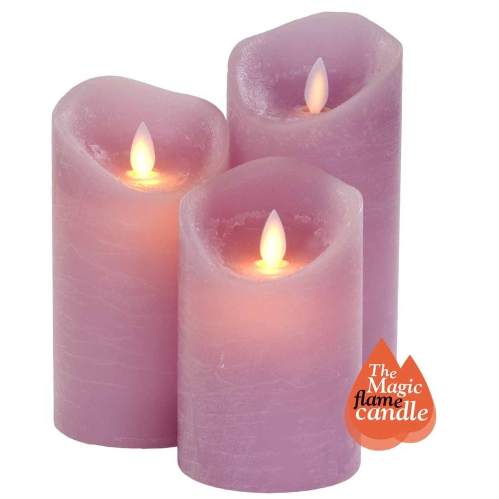 Afbeelding Magic Flame kaars 76x178 mm lavendel time door Vidaxl.nl