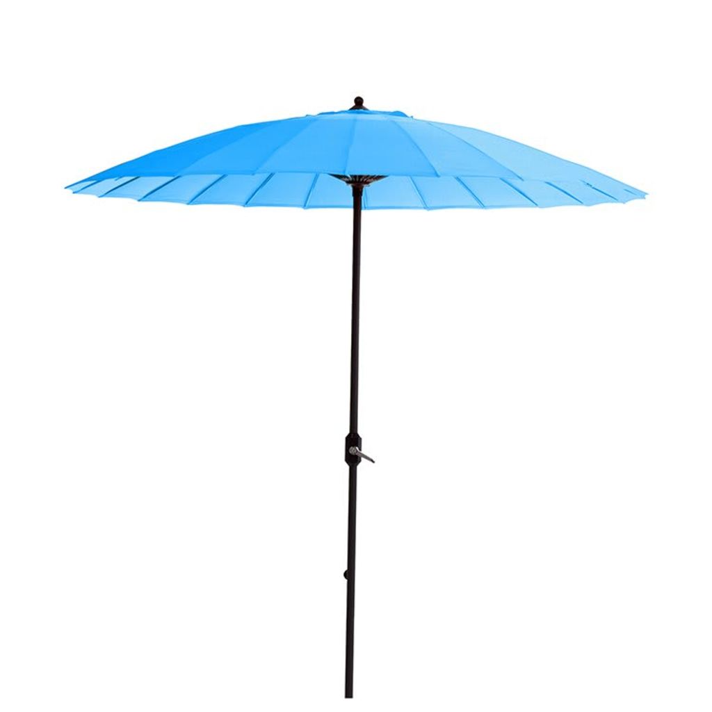 Garden Impressions - Manilla parasol Ã˜250 carbon zwart/ light blauw