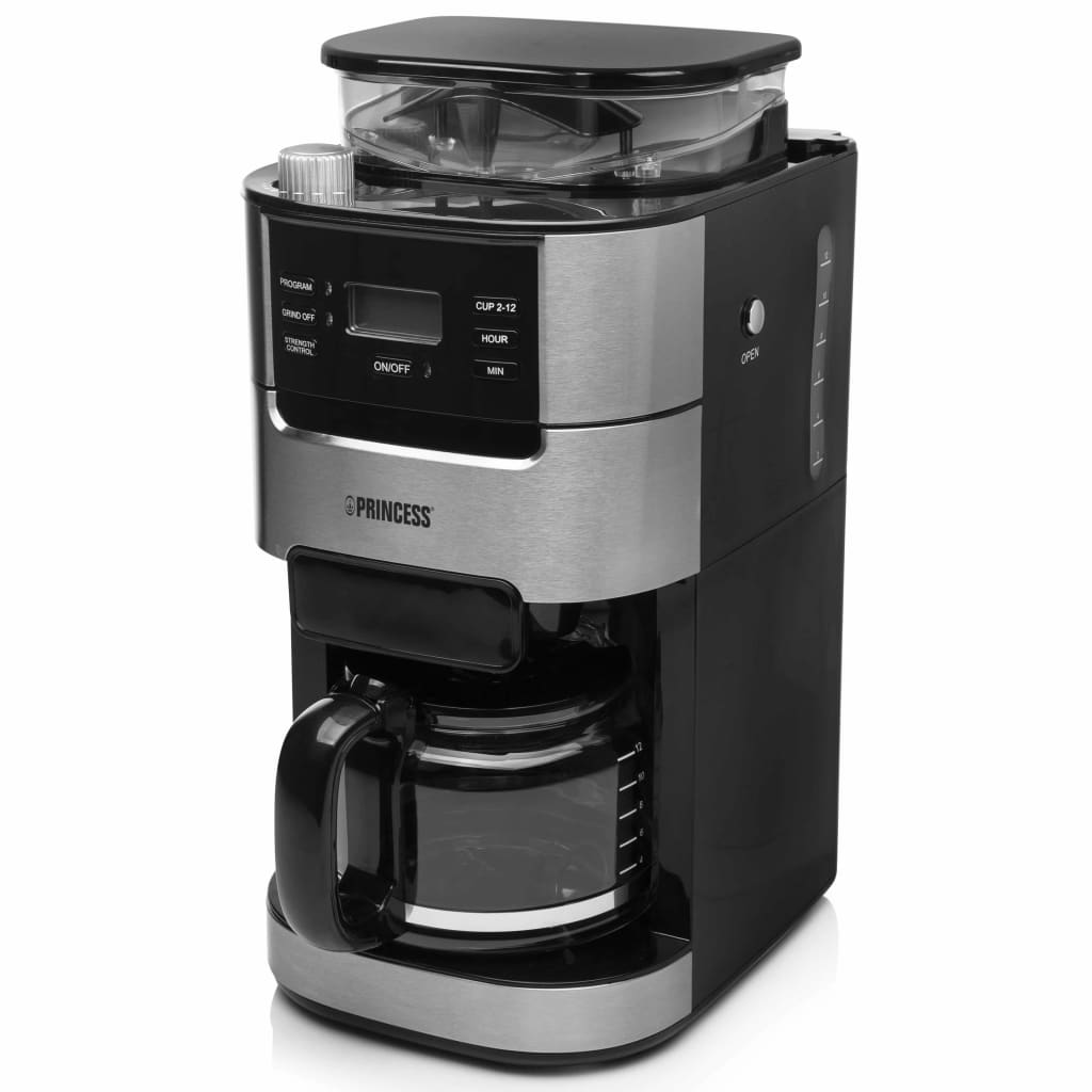 Princess Grind & Brew Koffiezetapparaat Roma 1050 W zwart
