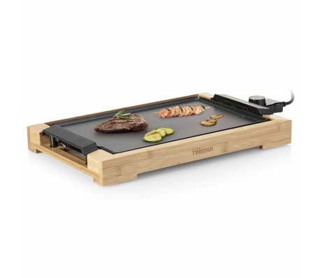 Tristar Plancha électrique 2000 W 37x25 cm Bambou