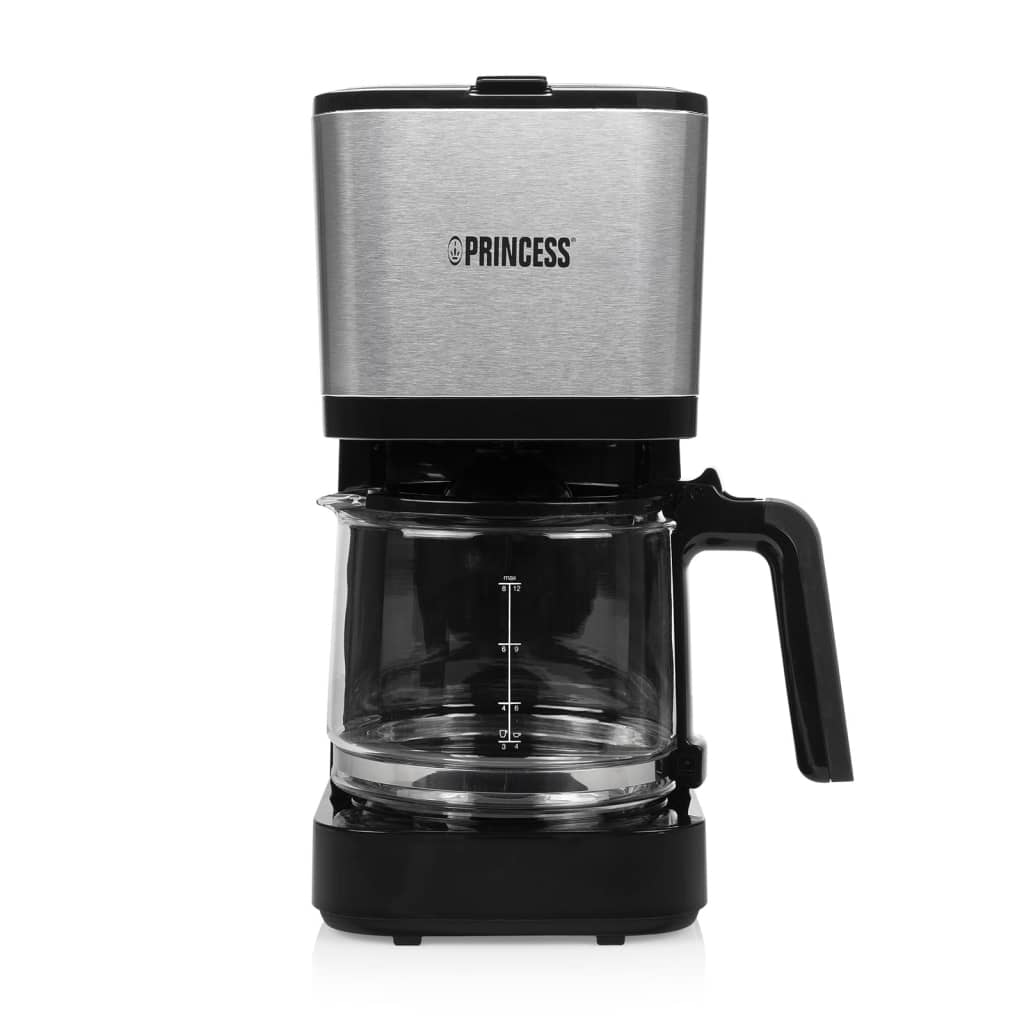 Princess Kaffebryggare med filter Compact 12 750 W 1,25 L svart/silver