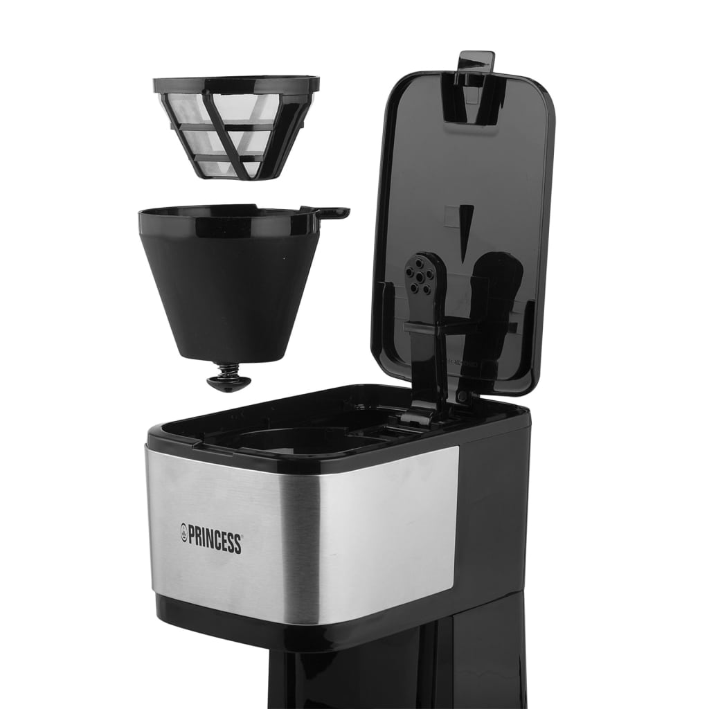 Macchina Caffè Con Filtro Compact 8 600 W 0,75 L Nero Argento Princess 14 width=274