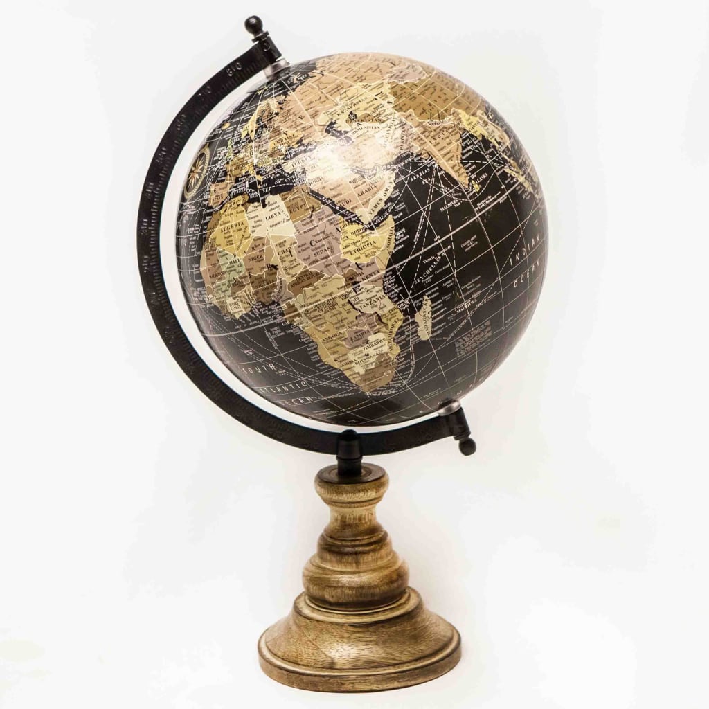 

Gifts Amsterdam Wereldbol 20 cm zwart