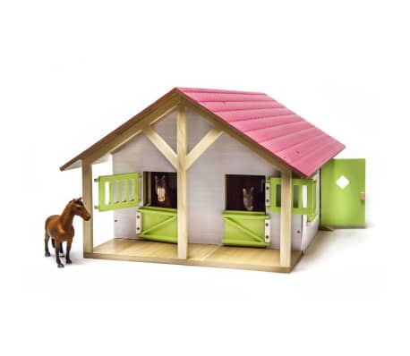 Kids Globe Farm Stables With 2 Boxes And 1 Workshop 1 24 Toy Horse