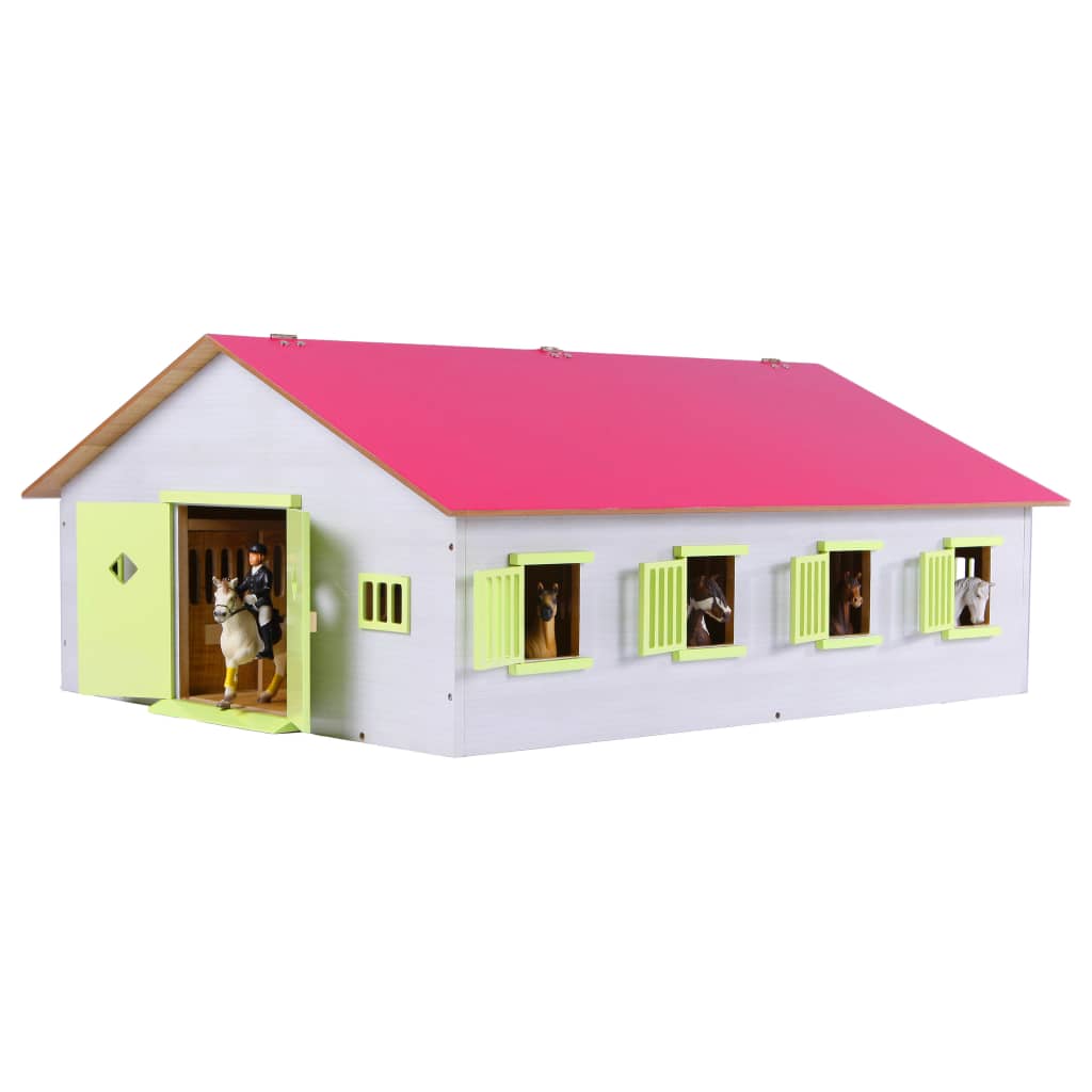 

Kids Globe Paardenstal met 7 boxen 1:24 roze 610189