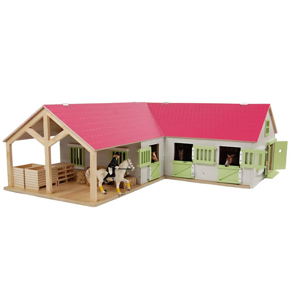 Kids Globe Hevostalli 1:24 pinkki