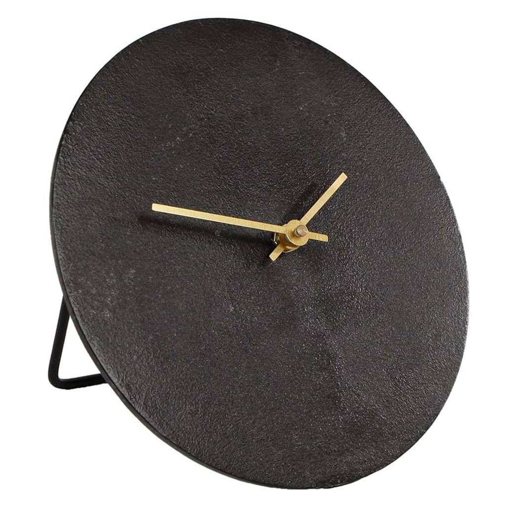 

Gifts Amsterdam Tafelklok Moon S 20 cm aluminium zwart