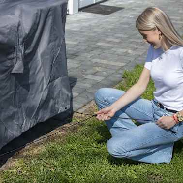 Madison Cobertura para mobiliário de exterior redonda 320 cm cinzento[5/14]