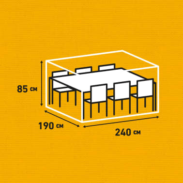 Madison Cobertura para mobiliário de exterior 240x190x85 cm cinzento[13/14]