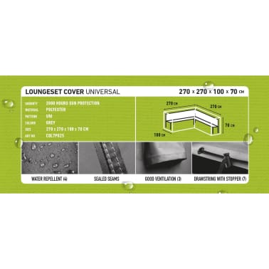 Madison Cobertura para lounge de exterior 270x270x70 cm cinzento[12/13]
