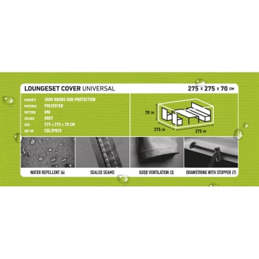 Madison Cobertura para lounge de exterior 275x275x70 cm cinzento[7/10]