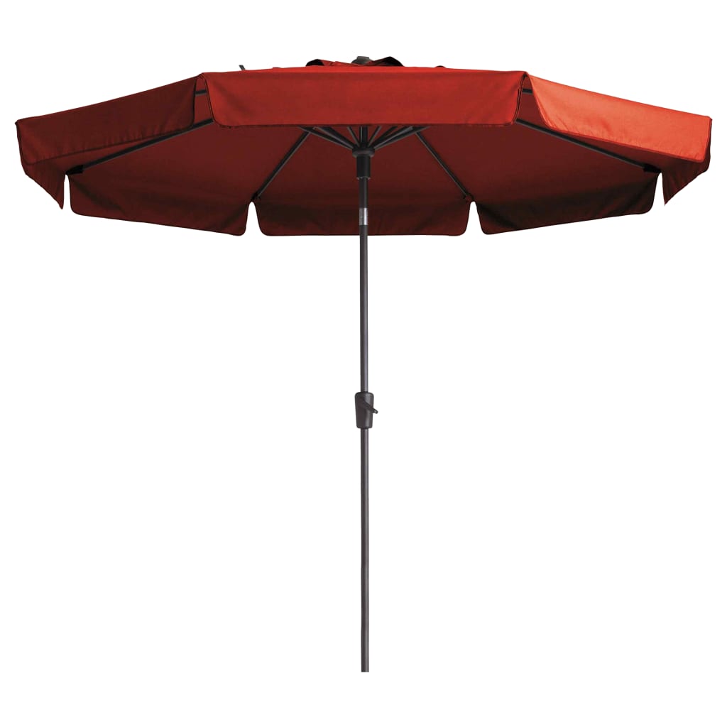 Madison parasol Flores Luxe 300 cm rund murstensrød