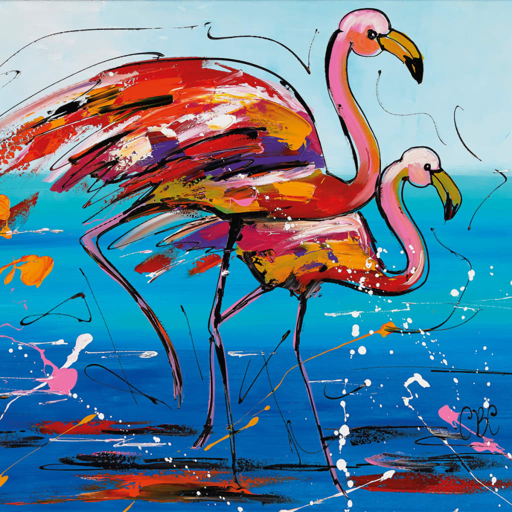 Buiten schilderij 79x79 Flamingo Madison