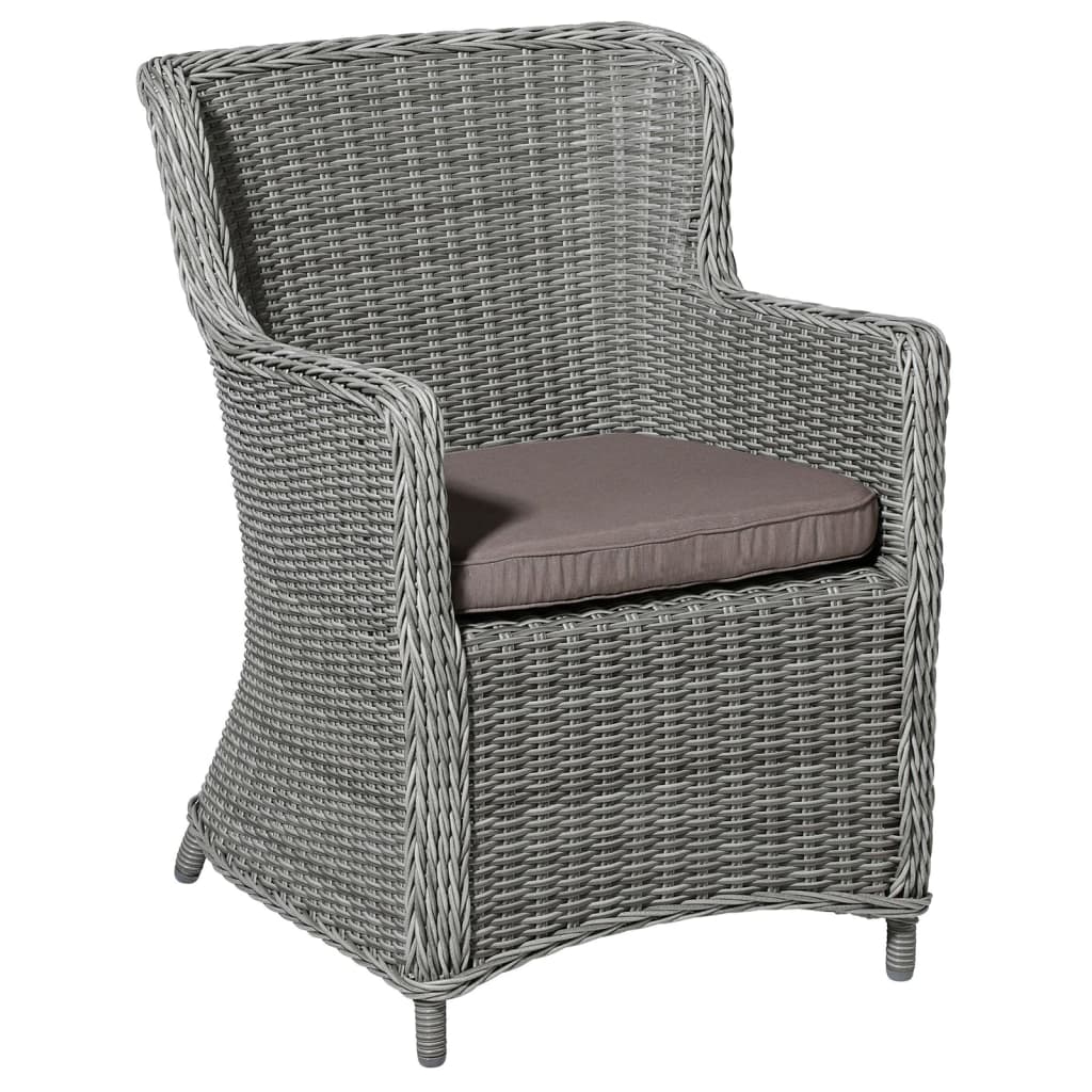 Madison Cojín para silla de mimbre de jardín Panama gris taupé 48x48cm