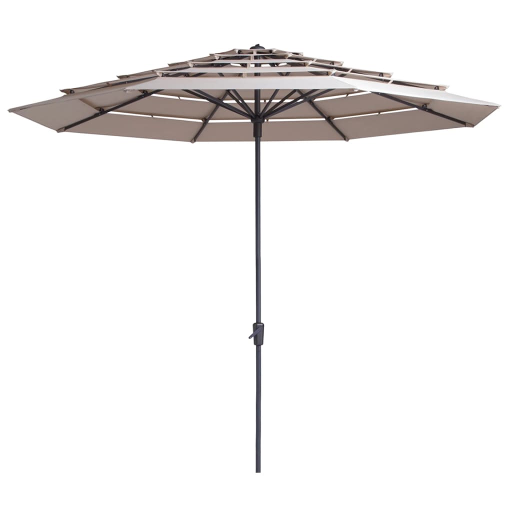 Madison parasol Syros Open Air rond 350 cm grijs
