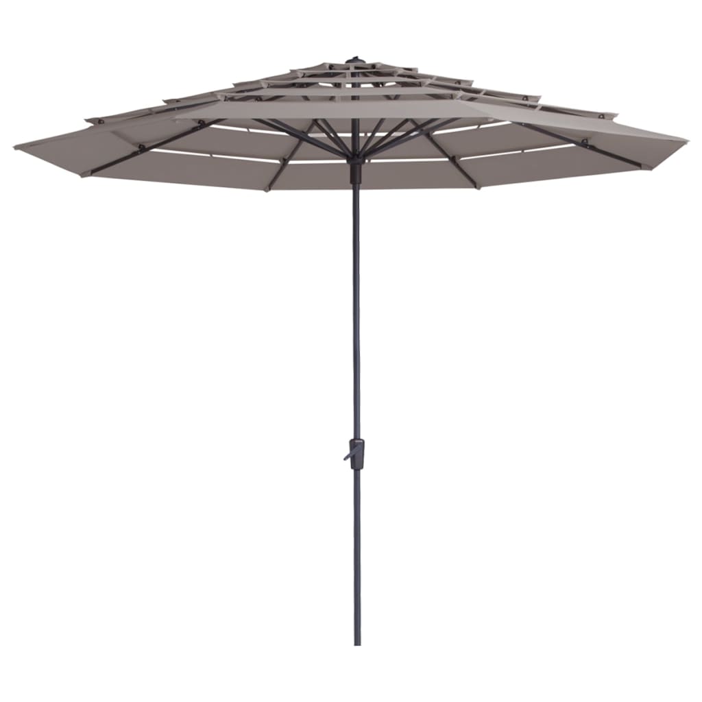 Madison parasol Syros Open Air rond 350 cm taupe