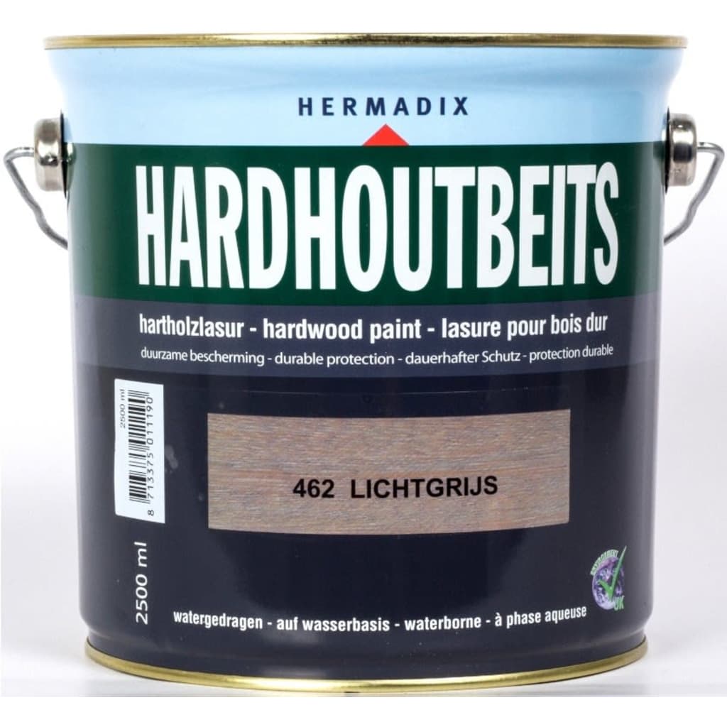 Hermadix Hardhoutbeits 462 licht grijs 2500 ml