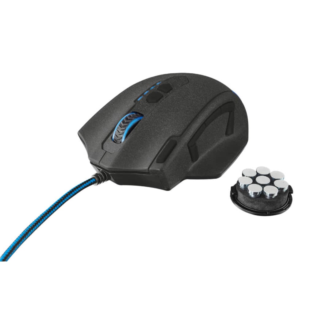 Trust GXT 155 USB Rechtshandig Zwart, Blauw muis Zwart
