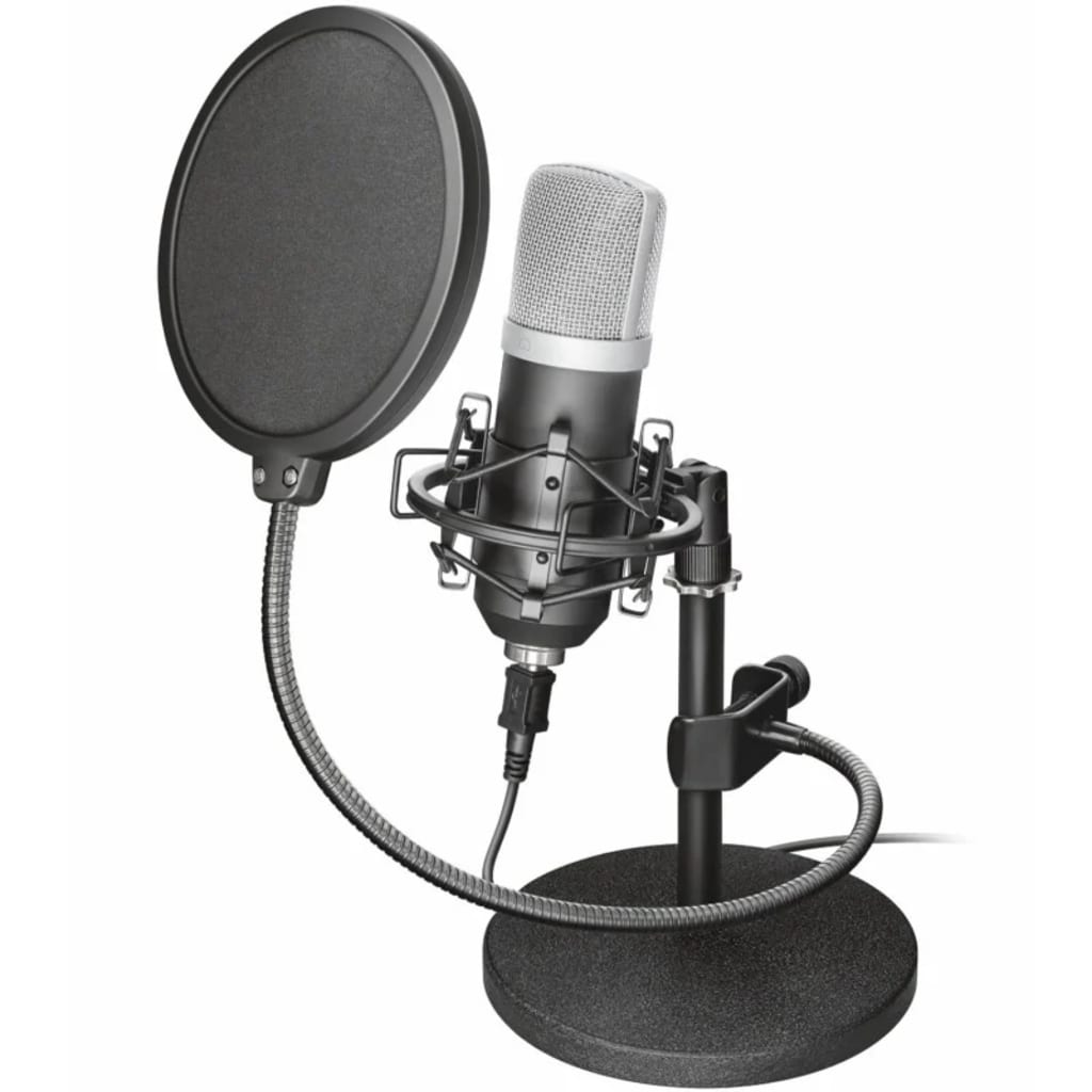 Afbeelding Trust 21753 Studio microphone Bedraad Zwart microfoon Zwart door Vidaxl.nl