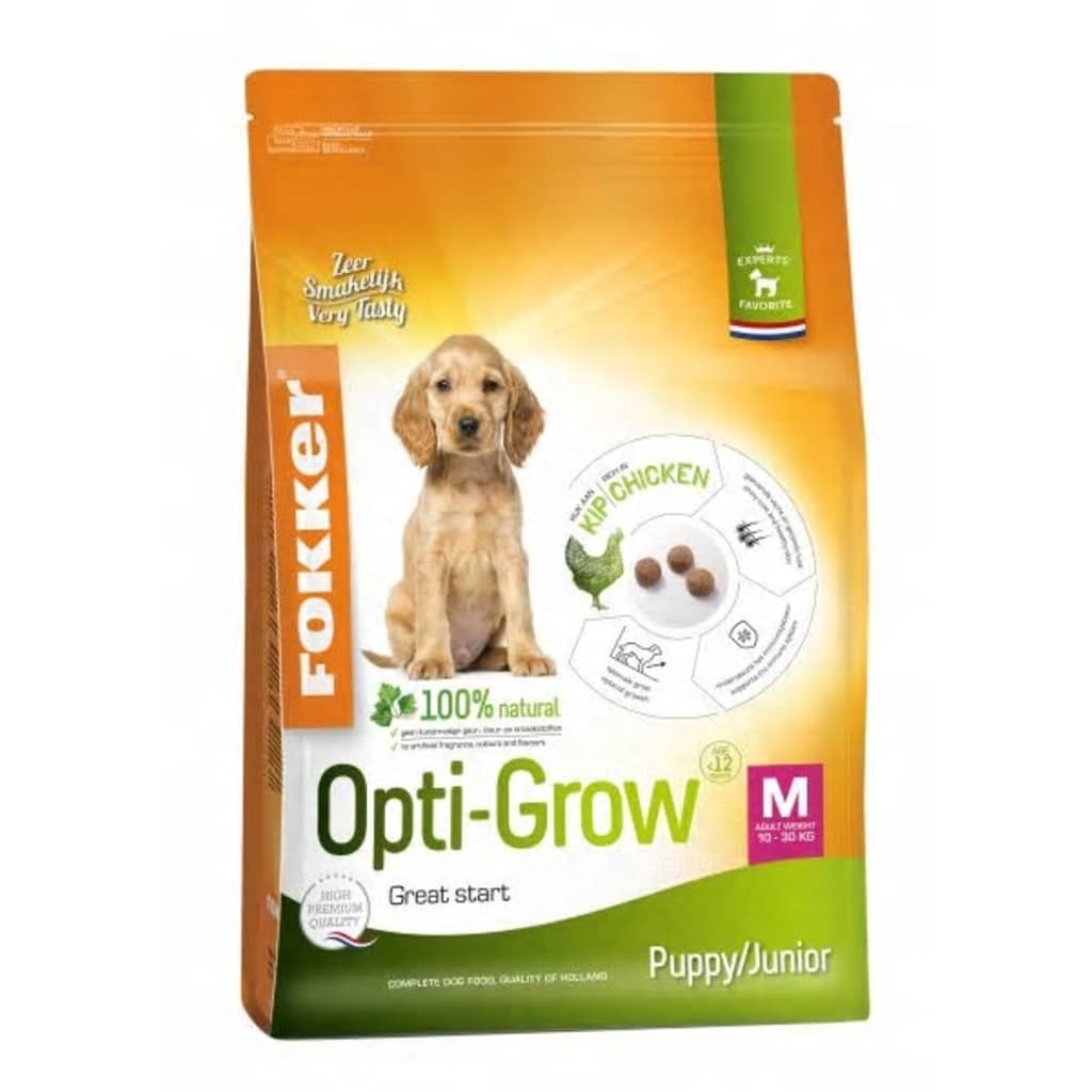 Afbeelding Fokker Dog Opti-Grow M Kip - Hondenvoer - 13 kg door Vidaxl.nl