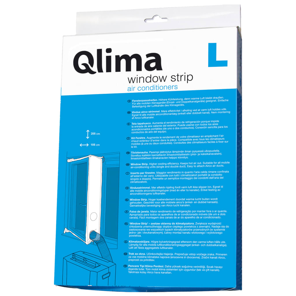 Afbeelding Qlima Airco-accessoire Window fitting KIT groot door Vidaxl.nl