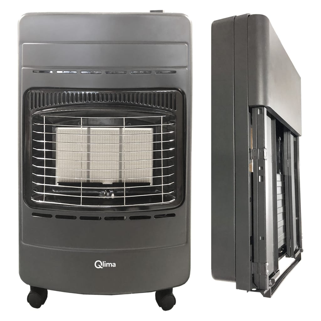 Qlima Stufa Gas Pieghevole Connettore 2 in 1 GH 342 RV 4,2kW Antracite »  Stile Arredo Casa