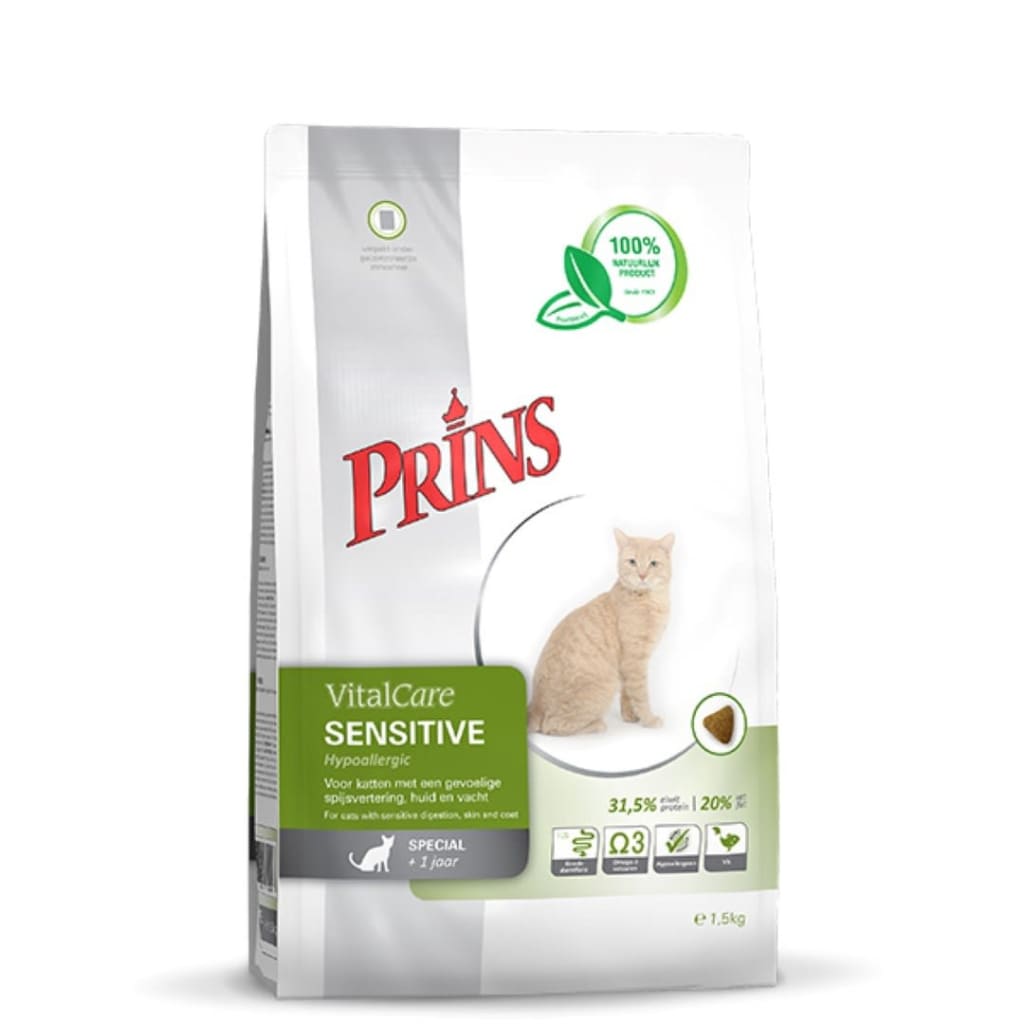 Afbeelding Prins VitalCare Sensitive Hypoallergenic kattenvoer 1.5 kg door Vidaxl.nl