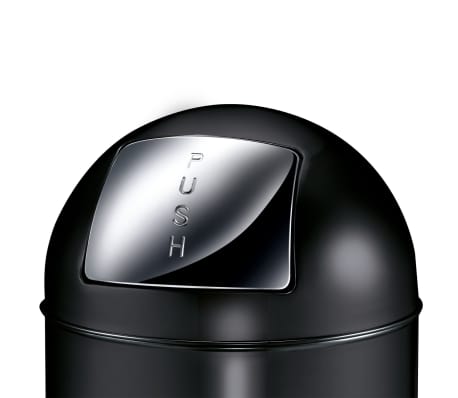 EKO vajutatava kaanega prügikast, 40 l, matt must