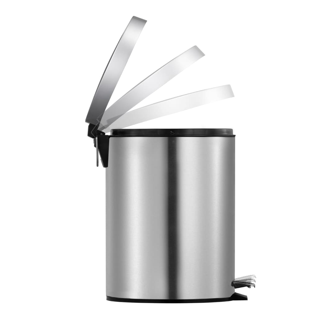 Coș de gunoi cu pedală Classic, argintiu mat, 5 L
