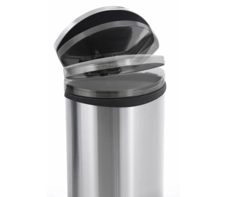 EKO Coș de gunoi cu pedală Shell, argintiu mat, 30 L