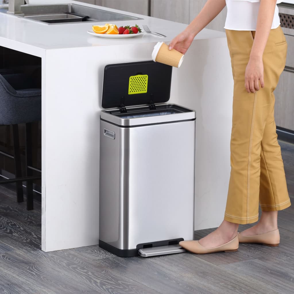 Pedal Bin X-Cube 30 L Matte Silver EKO 10 width=274