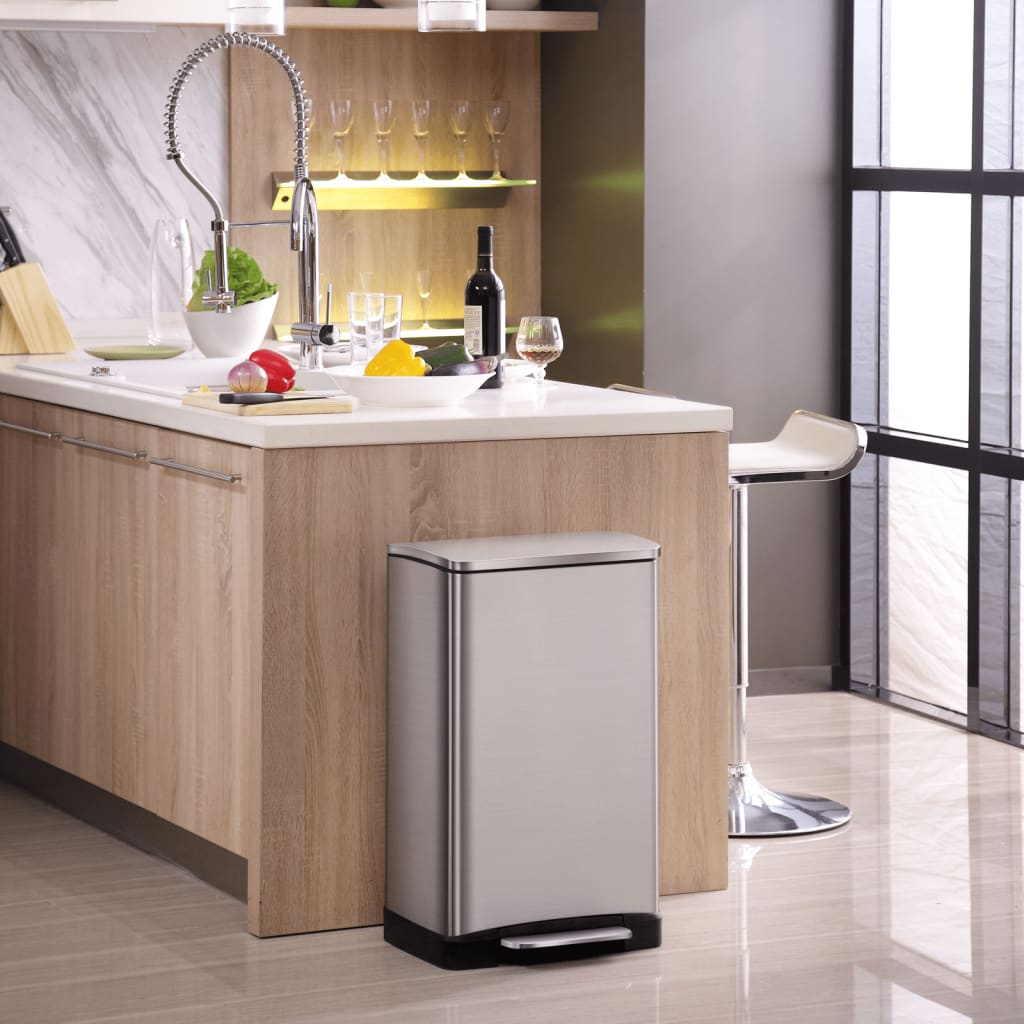 Pedal Bin E-Cube 40 L Matte Silver EKO 16 width=274