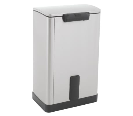 EKO Pedal Bin E-Cube 40 L Matte Silver