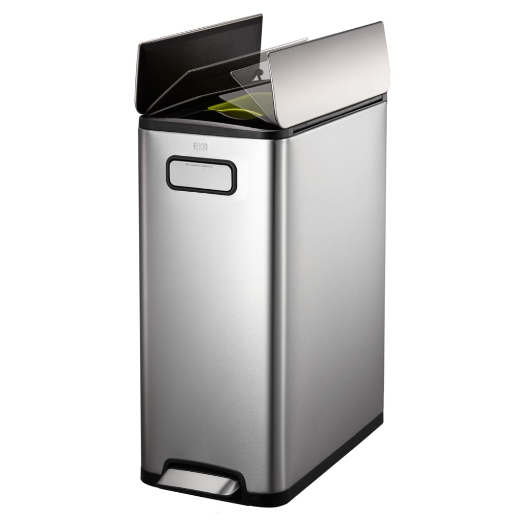 EKO Pedal Bin Ecofly 2x20 L Matte Silver