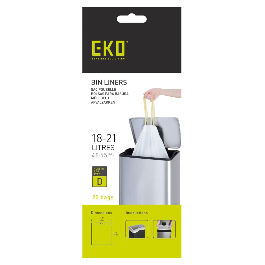 

EKO Afvalzakkenset D 24x20 st 18-21 L wit