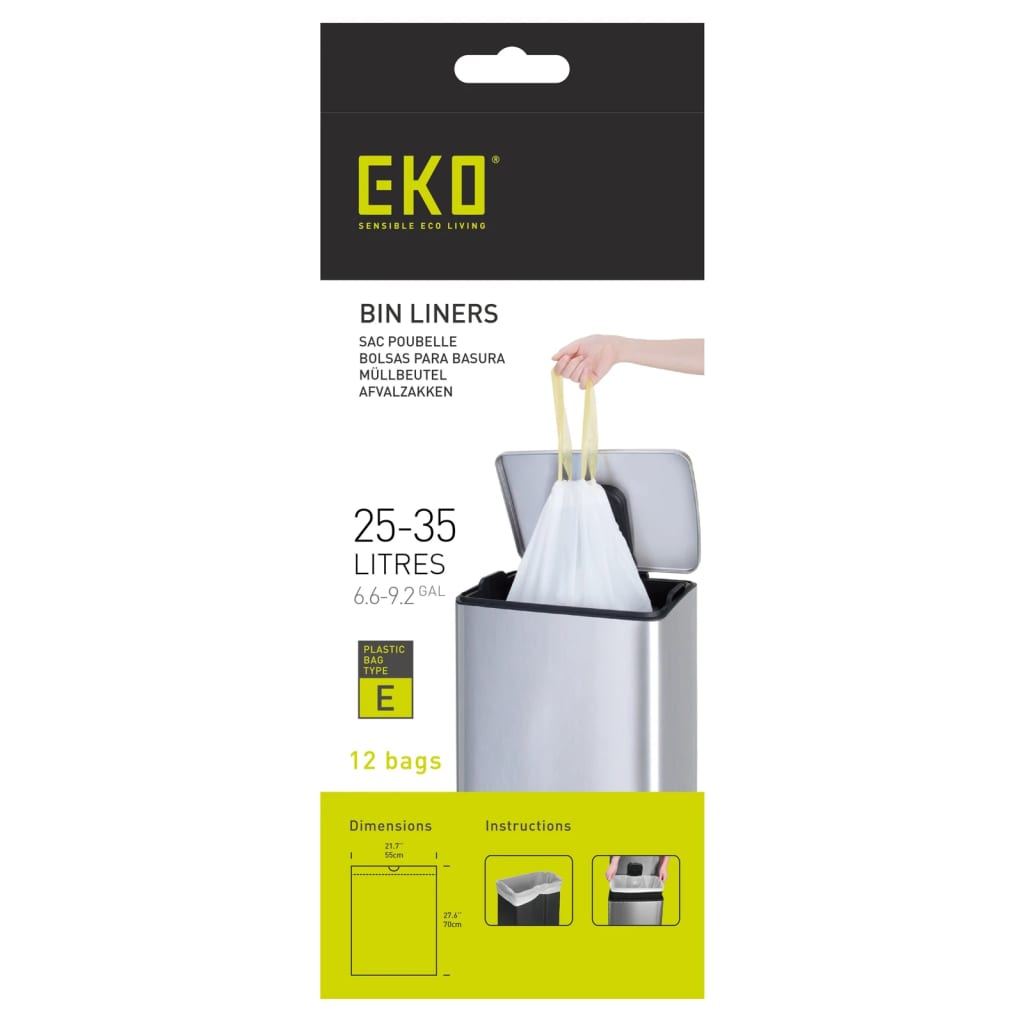 EKO Trash Bag Set E 25-35 L 24x12 pcs White