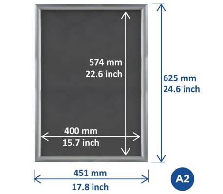 Europel Klapprahmen A2 25 mm Aluminium