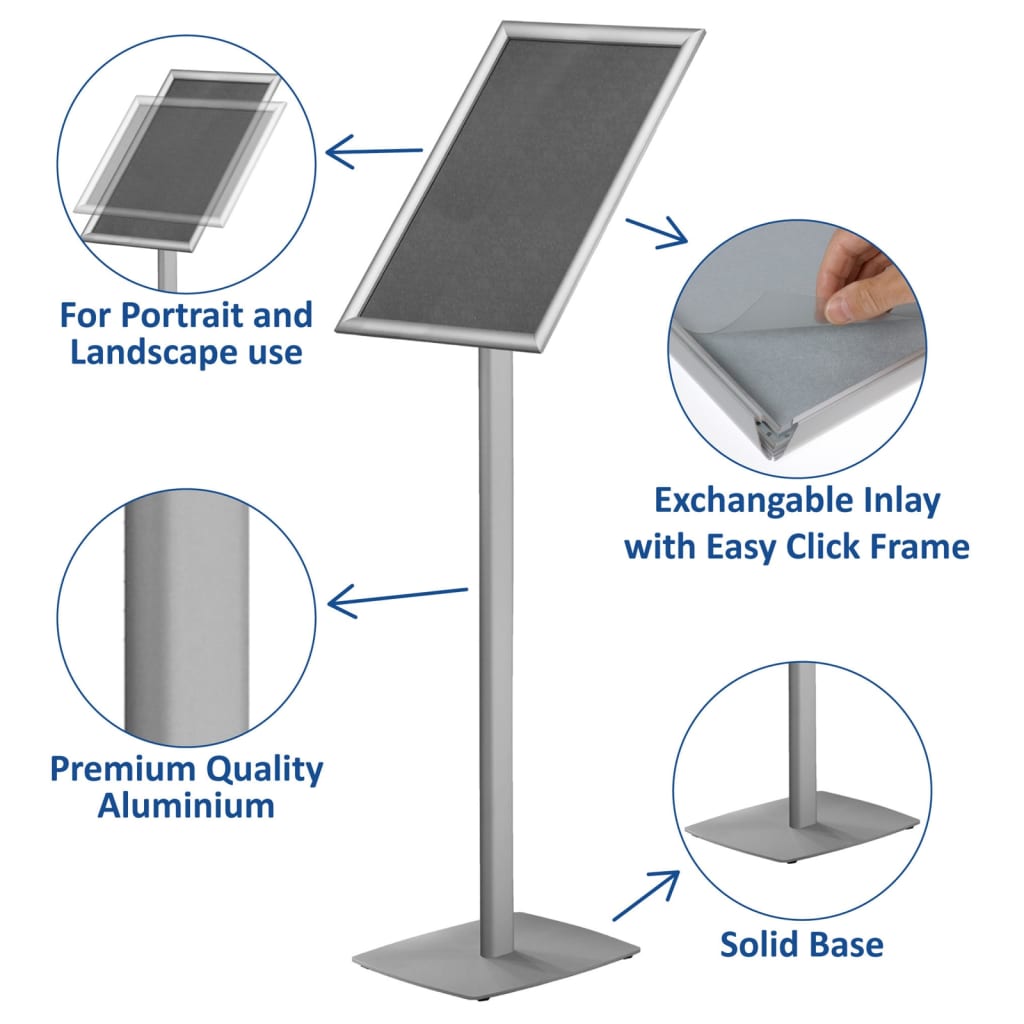 Stativ Info cu cadru de fixare cu clemă A3 25 mm aluminiu