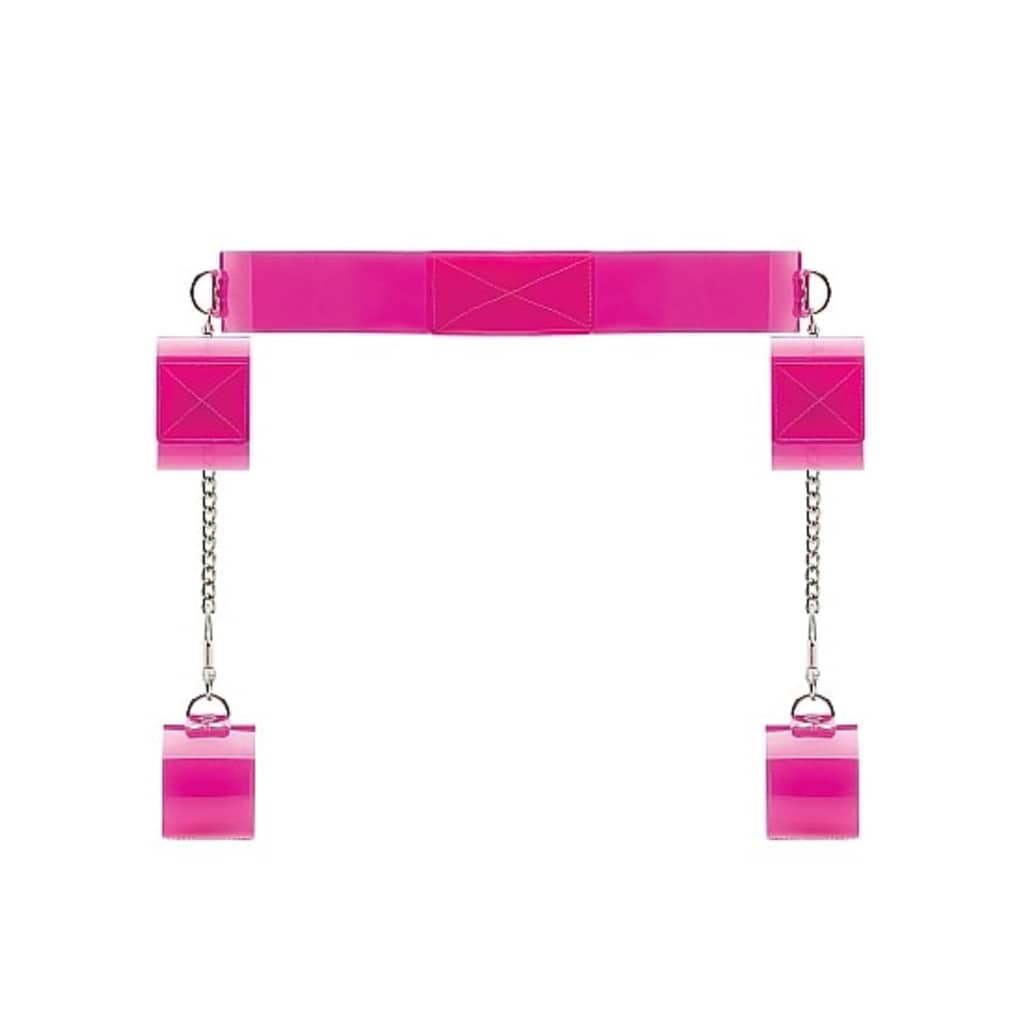 Shots - Bad Romance Pink Translucent Bondage Belt with Velcro