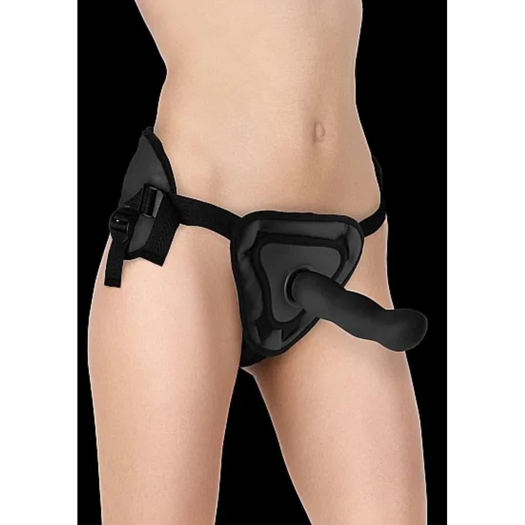 Shots - Ouch! Shots - Ouch! Deluxe Silicone Strap On - 8 Inch - Black