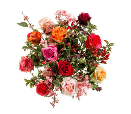 Emerald Μπουκέτο Λουλουδιών Τεχνητό Flame Roses